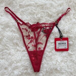 Honey Birdette Whitney Thong in Sparkling-Red